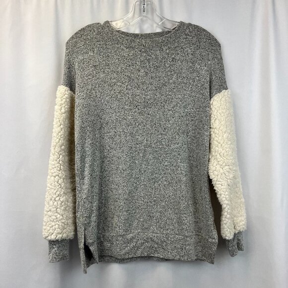 Moa Moa Womens Mixed Media Long Sleeve Crew Neck Pullover Sweater Size Small - Picture 1 of 9